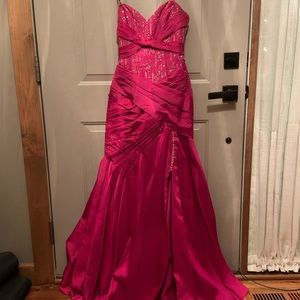 Size 4 Fuscia Pink Prom Dress